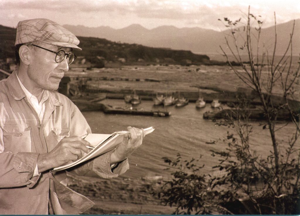 木田金次郎（1960年・泊漁港にて）